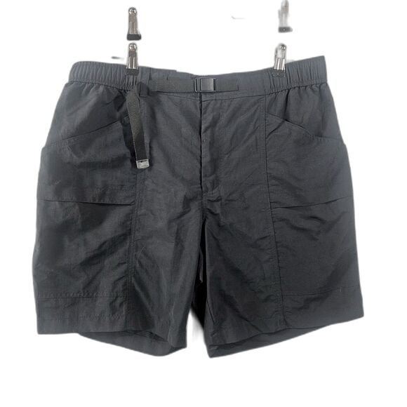 New L.L. Bean L Ripstop Tech Short Black Nylon Casual 8" Shorts UPF+ - Picture 1 of 7